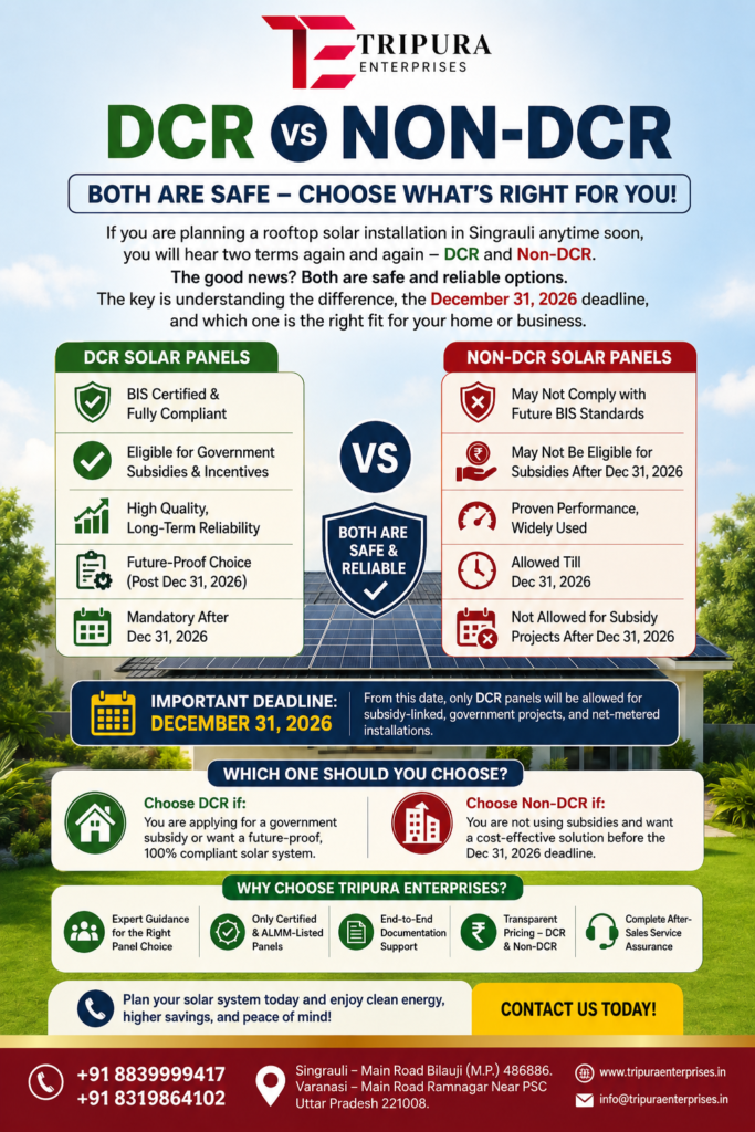 DCR vs Non-DCR Solar Panels: What Every Buyer Should Know Before the December 2026 Deadline