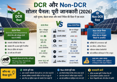 DCR और Non-DCR सोलर पैनल: पूरी जानकारी हिंदी में (2026)